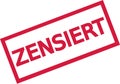 Censored stamp sign - german