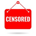 Censored vector sign Royalty Free Stock Photo