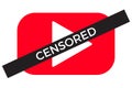 Censored Video Social media icon, channel video content