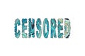 Censored word, Banner, Poster and Sticker