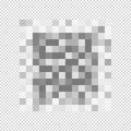 Censorship blur effect checkered texture. Gray pixel mosaic pattern hiding text, image or another forbidden, privacy