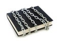 Censorship concept with books and chains Royalty Free Stock Photo