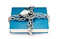 Censorship concept with books and chains Royalty Free Stock Photo