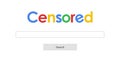 Censorship on internet Royalty Free Stock Photo