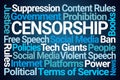 Censorship Word Cloud Royalty Free Stock Photo