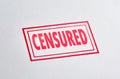 censured text words phrase seal stamp on paper Royalty Free Stock Photo