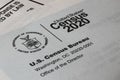 Census 2020 form. The census is the procedure of systematically acquiring and recording information about the population.