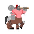 Centaur in armor. Powerful half-man half horse. Mythical Monster
