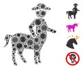 Centaur Mosaic of Covid Virus Icons