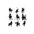 centaur mythology set illustration design