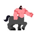Centaur warrior strong. Powerful half-man half horse. Mythical M