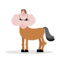 Centaur Woman bodybuilder. Strong mythical creature. Fabulous ho Royalty Free Stock Photo