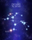 Centaurus the centaur constellation on a starry space background Royalty Free Stock Photo