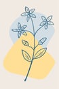 centaury, abstract, poster, minimal dot ww herb