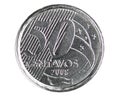 50 Centavos coin, 1994~Today - Real serie, 2008. Bank of Brazil. Obverse, issued on 2003