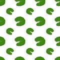 Centella asiatica seamless pattern vector illustration. Gotu kola repeated texture. Fresh cica green leaf for organic