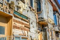 Centenary house facade under demolition Royalty Free Stock Photo