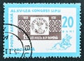 Centenary stamp from 1958, post rider, Stamp day