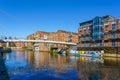 The Centenary Steel Bridge over the River Aire.