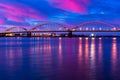 Centennial Bridge over Mississippi River Royalty Free Stock Photo