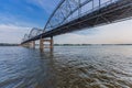 Centennial Bridge over Mississippi River in Davenport, Iowa, USA