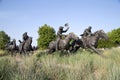 Centennial Land Run Monument group sculpture in Oklahoma view