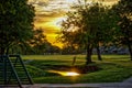 Centennial Park Sunset Royalty Free Stock Photo
