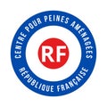 Center for adapted sentences symbol icon called centre pour peines amenagees in French language