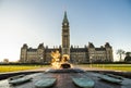 Center Block and the Peace Tower in Parliament Hill at Ottawa in Canada Royalty Free Stock Photo