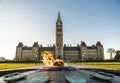 Center Block and the Peace Tower in Parliament Hill at Ottawa in Canada Royalty Free Stock Photo