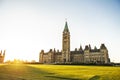 Center Block and the Peace Tower in Parliament Hill at Ottawa in Canada Royalty Free Stock Photo