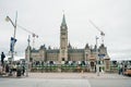 The Center Block and the Peace Tower in Parliament Hill, Ottawa, Canada - sep, 2022 Royalty Free Stock Photo