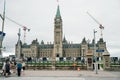 The Center Block and the Peace Tower in Parliament Hill, Ottawa, Canada - sep, 2022 Royalty Free Stock Photo