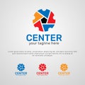 Center Brand or Company Logo Design Template