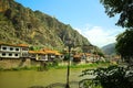 The center of the city of Amasya. Cultural and historical structure is under protection. Old wooden white and dark brown houses