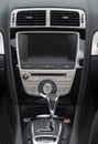 Center console and gear stick Royalty Free Stock Photo