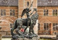 Copenhagen, Denmark, Frederiksborg Castle. One of the sculptures of the Neptune fountain.