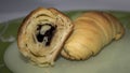 Center Filled Chocolate Croissant HD Royalty Free Stock Photo