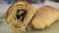 Center Filled Chocolate Croissant HD Royalty Free Stock Photo