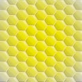 Center gold yellow alighted honeycomb vector