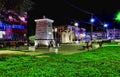 Center of Gracanica village by night.