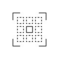 Center grouping line outline icon