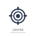 Center icon. Trendy flat vector Center icon on white background Royalty Free Stock Photo