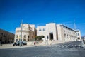 center of jerusalem. Central square, administrative buildings, large houses, few people, sunny day