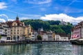 Center of Lucerne, Luzern, Switzerland Royalty Free Stock Photo