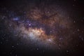 The center of the milky way galaxy, Long exposure photograph,wit Royalty Free Stock Photo