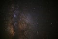 The center of milky way galaxy and space dust in the universe, Night starry sky with stars Royalty Free Stock Photo