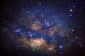 The center of milky way galaxy and space dust in the universe, Night starry sky with stars Royalty Free Stock Photo