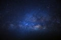 The center of the milky way galaxy with stars and space dust in the universe, Long exposure photograph, with grain Royalty Free Stock Photo