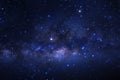 The center of the milky way galaxy with stars and space dust in the universe, Long exposure photograph, with grain Royalty Free Stock Photo